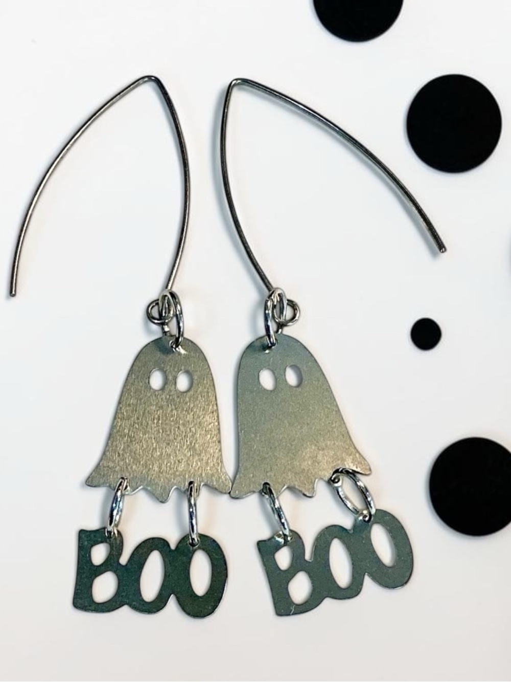 🆕 Boo Ghost Laser Cut Dangle Earrings